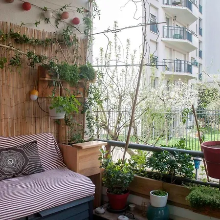 Lägenhet Nice 48 M2 With Garden-Balcony And Wifi In Paris